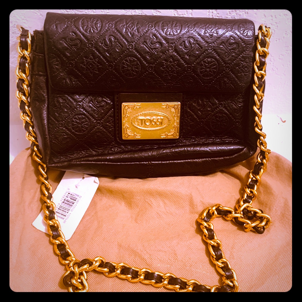 Silvio Tossi Leather Chain Strap Bag